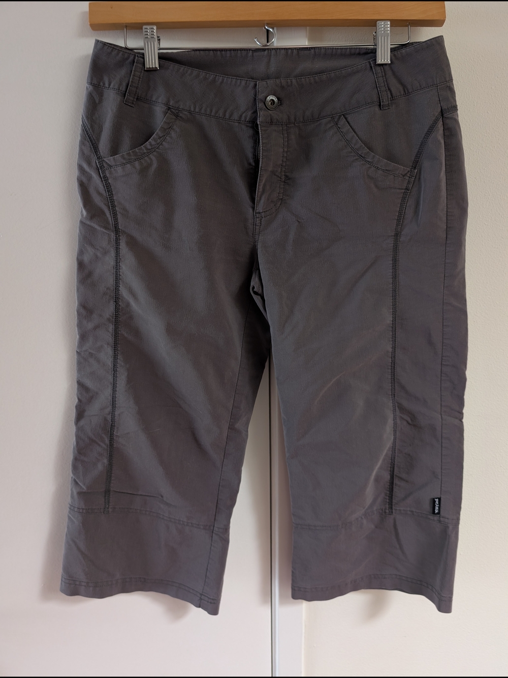 Prana Charcoal Stretch Crop Pants